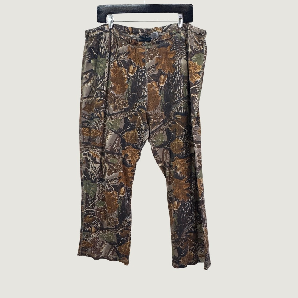 Cabelas Camo Lounge Pants 2XL Cropped Brown Seclusion 3D Hunting Outdoor Cotton